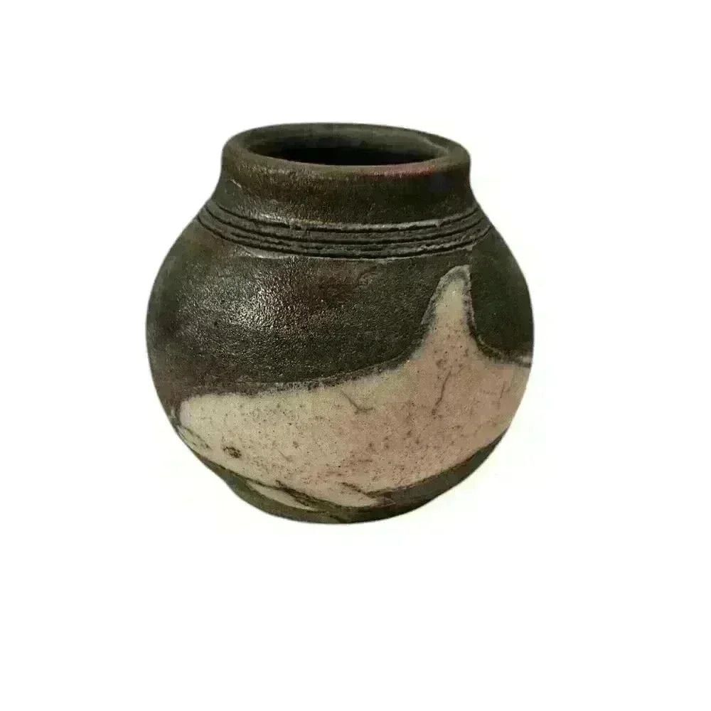 Raku Dolphin Vase Jeremy Diller Signed - Shades of Metallic NWOT!!!!